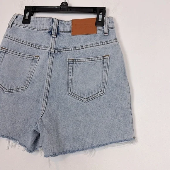 Princess Polly Laurena Denim Shorts. High Rise. Light Wash. Size 2. NWT. - Picture 10 of 14